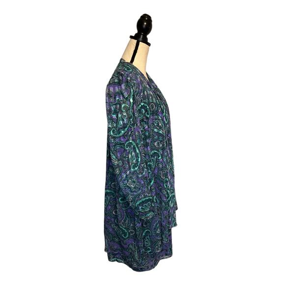 Vintage Patra Stenay 2 Pcs Dress w/ Jacket Paisley Whimsigoth Womens Sz 22 Multi - Picture 5 of 9